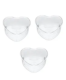 TheCraftShop Doll House Miniature Mini Plastic Heart Shaped Cup Pack of 3 - White