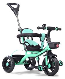 Babyhug Plug & Play Gladiator Tricycle With Parental Push Handle & Cushion Seat - Green