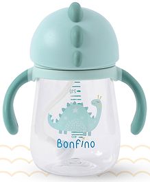 Bonfino Straw Sipper with Twin Handle Blue - 240 ml