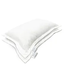 Sleepsia Hotel Flenge Pillows for Sleeping - Ultra Soft Pillows for Side, Front and Back Sleepers- Microfiber Bed Pillow  (Set of 2) White