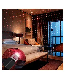 Mihar Essentials Usb Atmosphere Ambient Star Light Car Room Interior Lights Led Decorative Full Star Projection Laser Car - Red