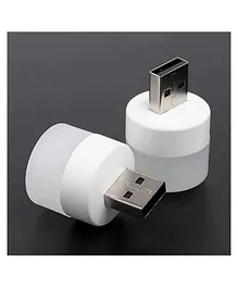 Mihar Essentials  Plug In Led Night Light Mini Usb Flexible Usb Led Ambient Light Pack Of 5 - White