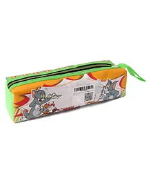 Tom And Jerry Pencil Pouch- Green & White