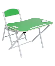 The Tickle Toe Foldable Study Table and Chair Set - Green