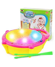 Planet Of Toys Flash Drum, Flash Drum with 3D Lights Music Baby Toy - Multicolor