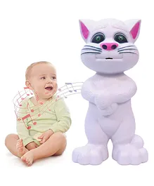 Planet of Toys Mimicing Repeat What You Say Talking Tom with Stories and Songs White - Height 20 cm