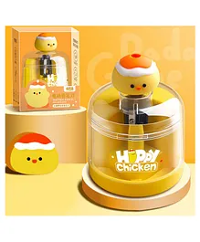 KARBD Automatic Happy Chicken Theme Electric Pencil Sharpener with Dust Collector - Yellow