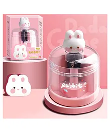 KARBD Automatic Rabbit Theme Electric Pencil Sharpener with Dust Collector - Pink