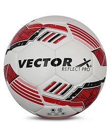 VECTOR X Reflect Pro Thermo Fusion PU Football For Professional Play (White Red Black) Size-5