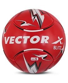 Vector X Thunder FIFA Basic Rubber Hand Stitched Football For Professional Play Size 5 -Red