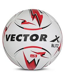 Vector X Thunder FIFA Basic Rubber Hand Stitched Football For Professional Play Size 5 - White