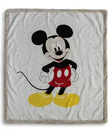 Disney By Pluchi  Cotton Knitted AC Blanket Classic Mickey Mouse Print - Red Black