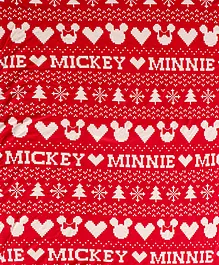 Pluchi  Cotton Knitted AC Blanket Disney Print - Red