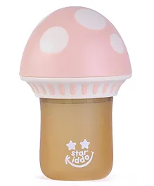 Starkiddo Mushroom Shaped All in one Squeeze Silicone Feeder Pink - 80 ml