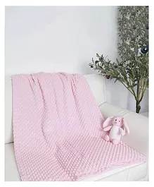 STARKIDDO Premium Raised Dots Soft Baby Blanket- Baby Pink