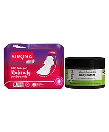 Sirona Disposable Maternity Sanitary Pads XXXL and Stretch Marks Body Butter - 100 g
