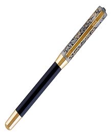 VEA Diamond Two Tone Half Black Shining Roller Ball Pen - Blue