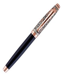 VEA Half Two Tone Rose Gold Half Black Shining Rollerball Pen- Blue