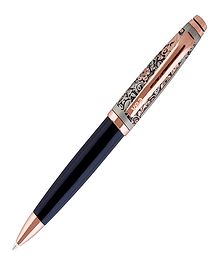 VEA Half Two Tone Rose Gold Half Black Shining Ballpoint Pen - Blue