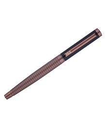 VEA Sonet Black 1/2 Brown Satin Rollerball Pen-  Brown
