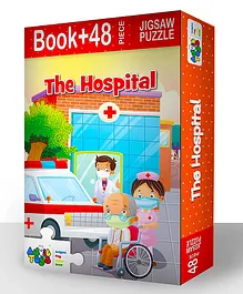 Advit Toys The Hospital Jigsaw Puzzle Educational Fun Fact Book Inside - 48 Piece
