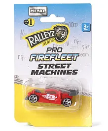 HTI Diecast Ralleyz Pro Firefleet Metal Free Wheel Toy Car (Color & Design May Vary)