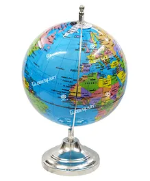 Globeskart Educational Laminated  Globe with Chrome Base and Arc -  Blue