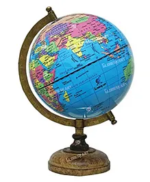 Globeskart Educational Globe Wooden Base - Blue