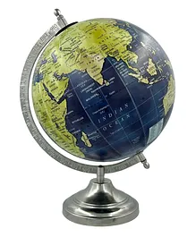 Globeskart Blue Texture Cream Globe with Chrome Arc - Blue