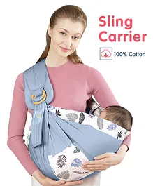 Ring Sling Lightweight Kangaroo Wrap Baby Carrier -Blue