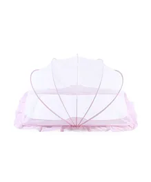 Foldable Safe & Easy Use Strong 5 Rods Baby Mosquito Net - Pink
