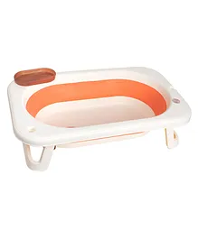 Mylo Essentials Kenzo 2 in 1 Foldable Bathtub with Temperature Sensor - Orange