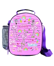 Smily Kiddos Hardtop Eva Lunch Bag Flamingo Theme - Purple