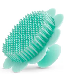 LuvLap Silicone Shower Brush & Loofah For Exfoliating Body Scrubber- Green