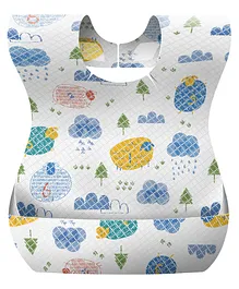 LuvLap Disposable Soft Travel Baby Bibs Pack of 20 - Multicolour
