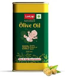 LuvLap Naturals Baby Body Massage Olive Oil- 200 ml