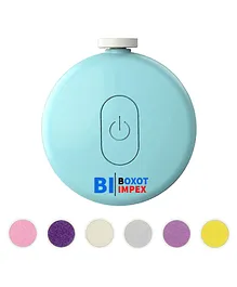 Boxot Impex Electric Baby Nail Trimmer Baby Nail Grooming Kit Safe with 6 Grinding Heads - Blue