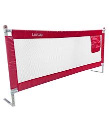 LuvLap Bed Rail Guard for Baby/Kids Safety, 180cm x 72cm, Portable & Foldable, Adjustable Height, Fits All Bed Sizes, Red (No Print)