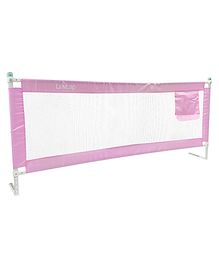 LuvLap Bed Rail Guard for Baby/Kids Safety, 180cm x 72cm, Portable & Foldable, Adjustable Height, Fits All Bed Sizes, Pink (No Print)