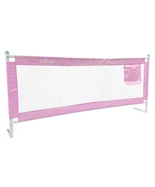 LuvLap Portable & Foldable Bed Rails Guard For Baby Kids Safety With Adjustable Height - Pink