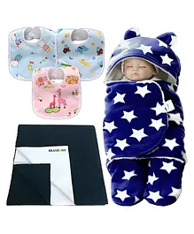 BRANDONN New Born Baby Gift Set Combo Pack for Baby Boys and Baby Girls Pack of 5 Pcs - Multicolour