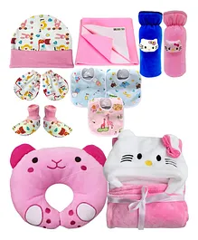 BRANDONN New Born Baby Gift Set Combo Pack for Baby Boys and Baby Girls Pack of 11 - Multicolour