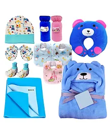 BRANDONN New Born Baby Gift Set Combo Pack for Baby Boys and Baby Girls Pack of 11 - Multicolour