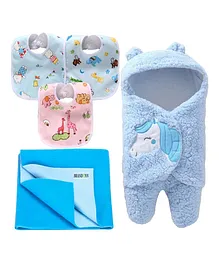 BRANDONN New Born Baby Gift Set Combo Pack for Baby Boys and Baby Girls Pack of 5 -Multicolour