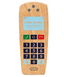 Little Genius Wooden Mobile Phone - Brown