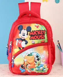 Mickey Mouse & Friends Printed Kids School Bag Red - 14 Inches