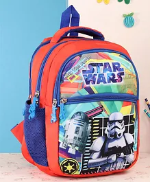 Star Wars School Bag Red & Blue - 14 Inches (Bag Zipper Holders May Vary)
