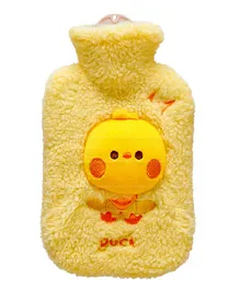 FunBlast Duck Design Hot Water Bag with Soft Cover 1000 ml - Yellow