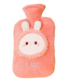 FunBlast Cartoon Design Hot Water Bag with Soft Cover 1000 ml - Pink