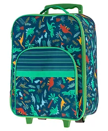 Stephen Joseph All Over Print Rolling Luggage Dino - Green